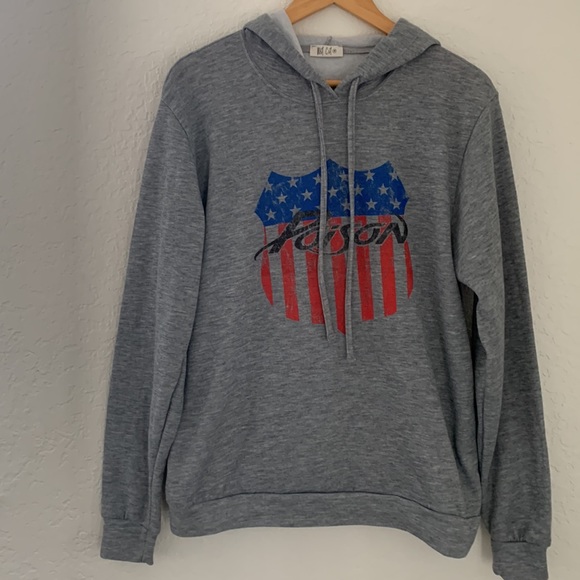 Poison Band Gray Sweatshirt Hoodie Sz M NEW West Coast Designs - Picture 7 of 9